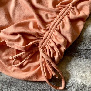 Ruched Side Short Sleeve Dress